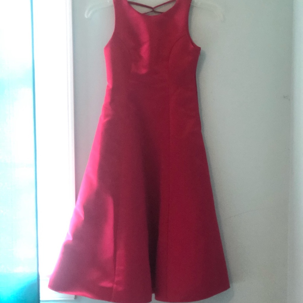 Jessica McClintock Girl Pink Strapless Satin Dress